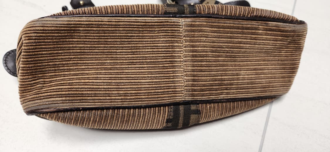 00s 빈티지 펜디 코듀로이 얼룩무늬 호피 숄더백 상품이미지7