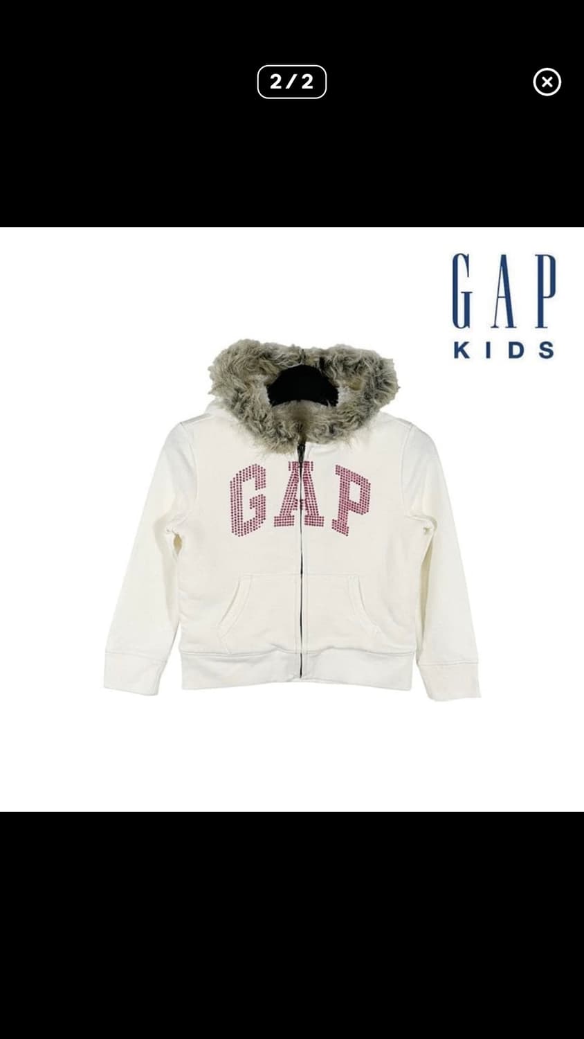 Kiikii착용))) Gap 갭 양털 퍼 후드집업 키즈 상품이미지1
