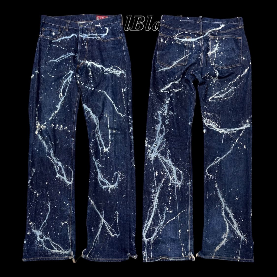 Splatter Paint Damaged Hem Denim 상품이미지9