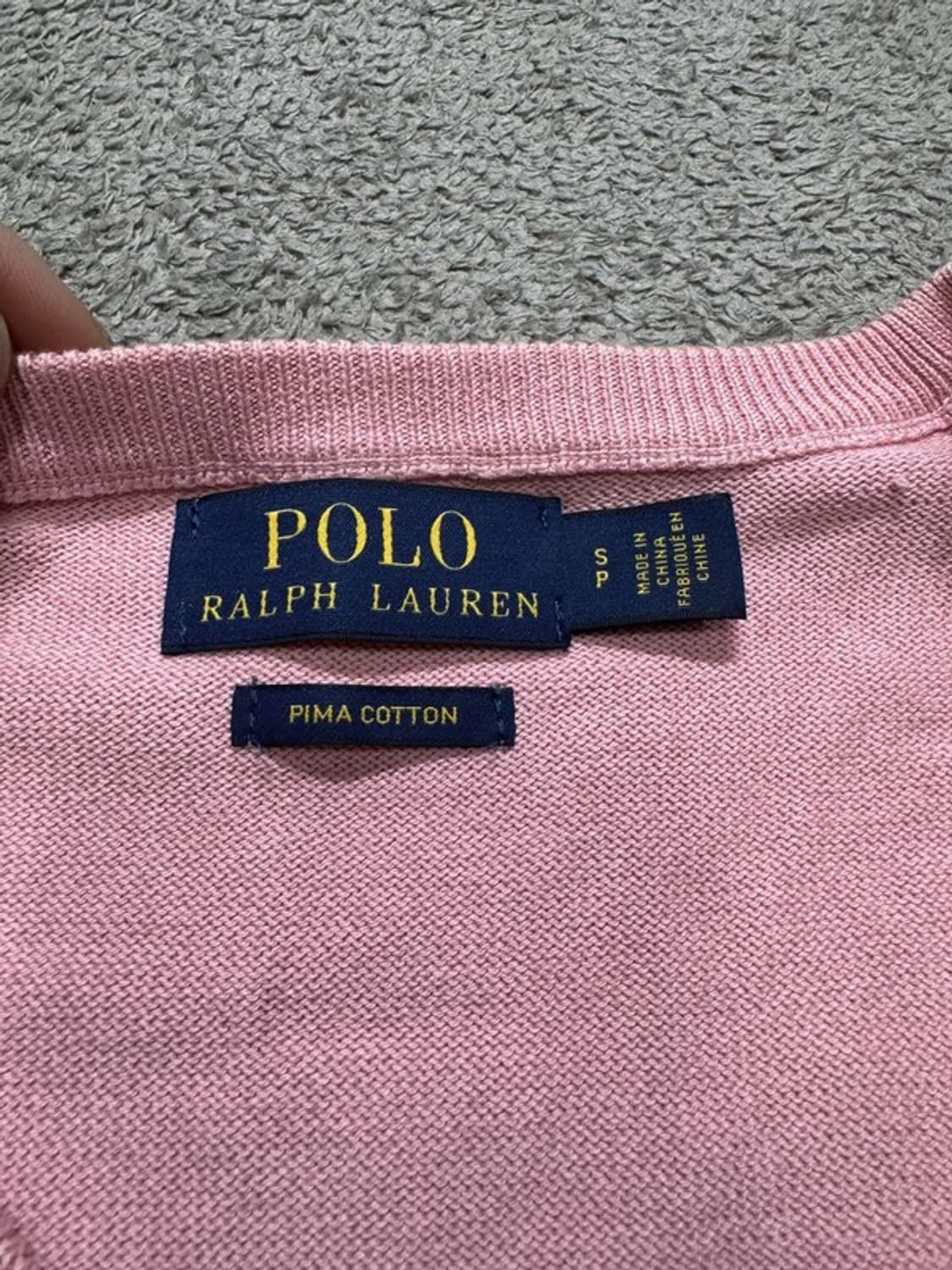 폴로 피마코튼 브이넥 니트 S 상품이미지3