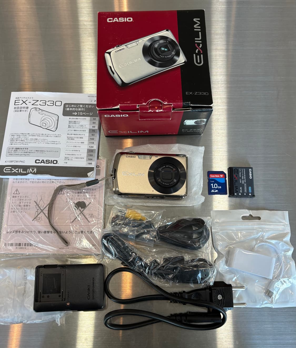풀박/날짜표시)카시오 ex-z330 골드 빈티지디카 상품이미지2