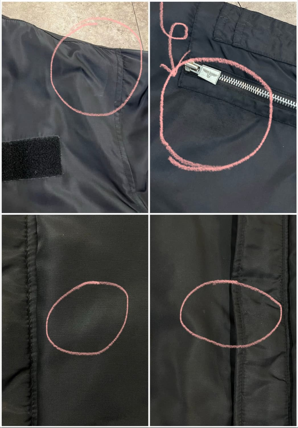 아메리칸 아웃도어 항공점퍼 블랙 XL #csz3640 상품이미지5