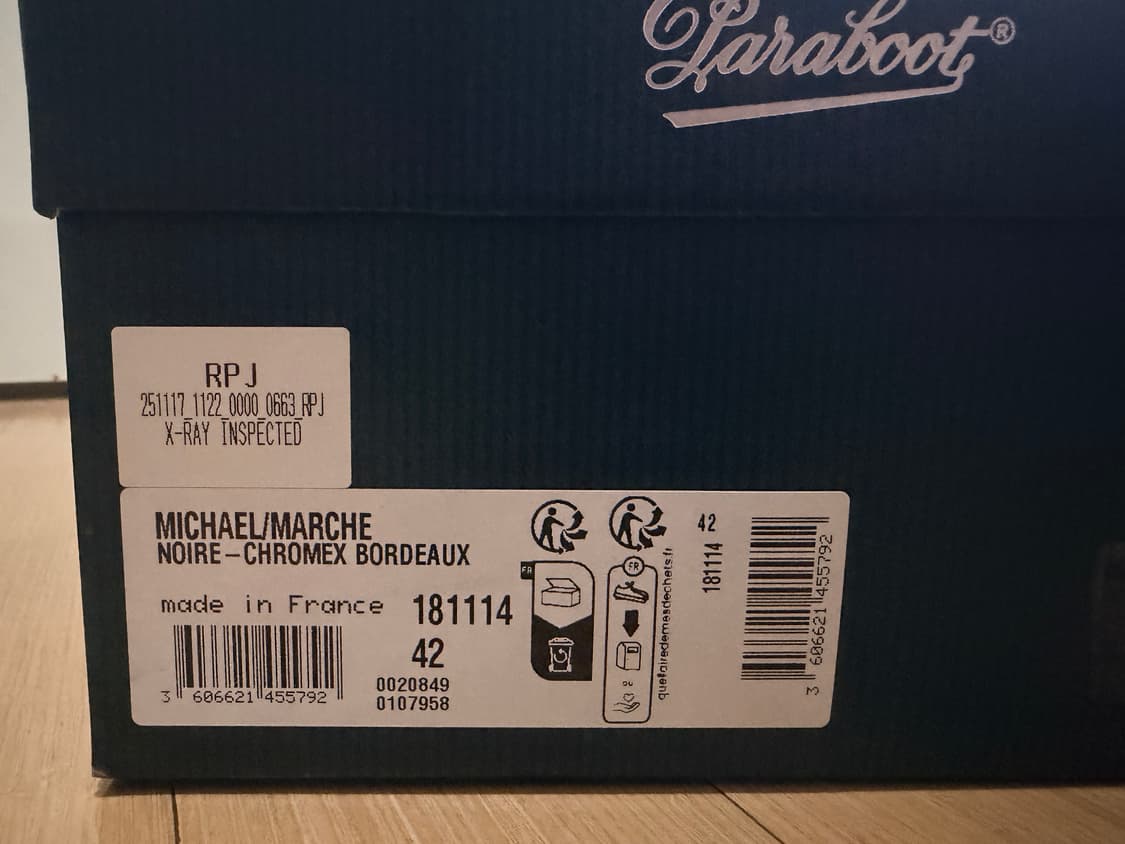 파라부트 미카엘 크롬악셀 버건디 42사이즈 상품이미지5