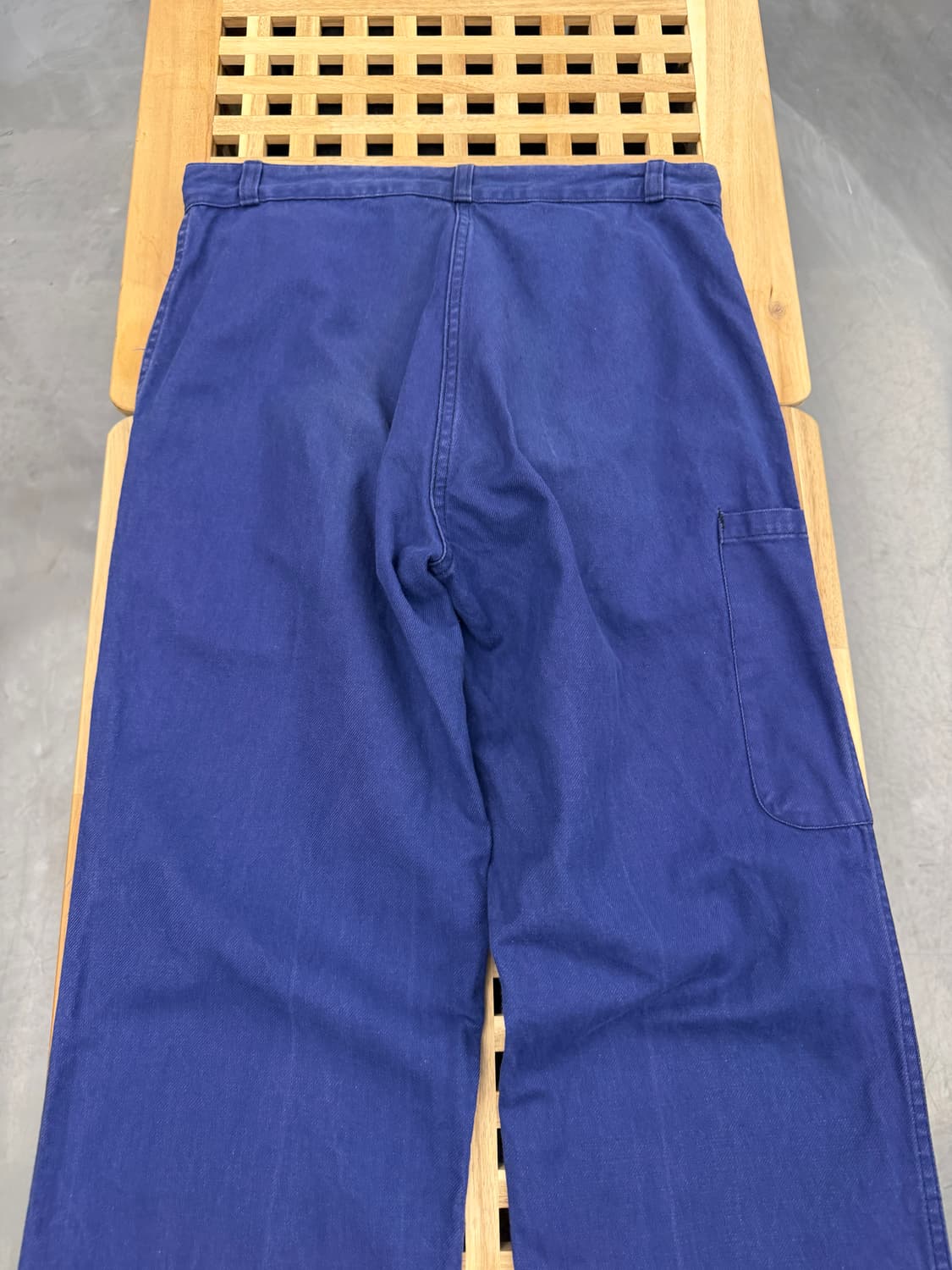 1990s FADED WASHED NAVY BLUE 프렌치워크팬츠 상품이미지8