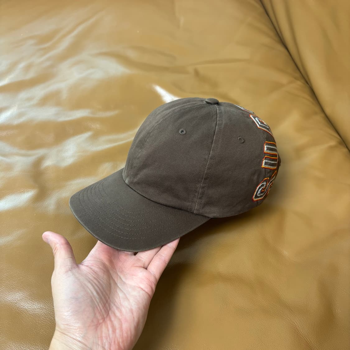 Supreme 슈프림 브라운 6패널 볼캡 모자 Back Arc Logo 상품이미지4