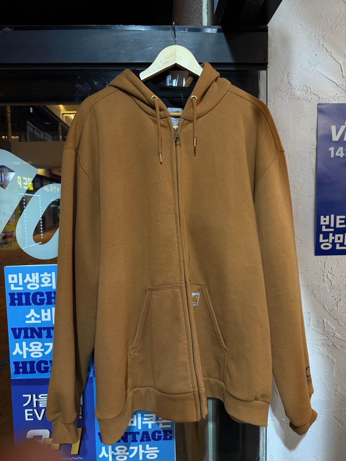 칼하트 써멀 브라운 후드 집업 빅사이즈 XXXL 추천 상품이미지3