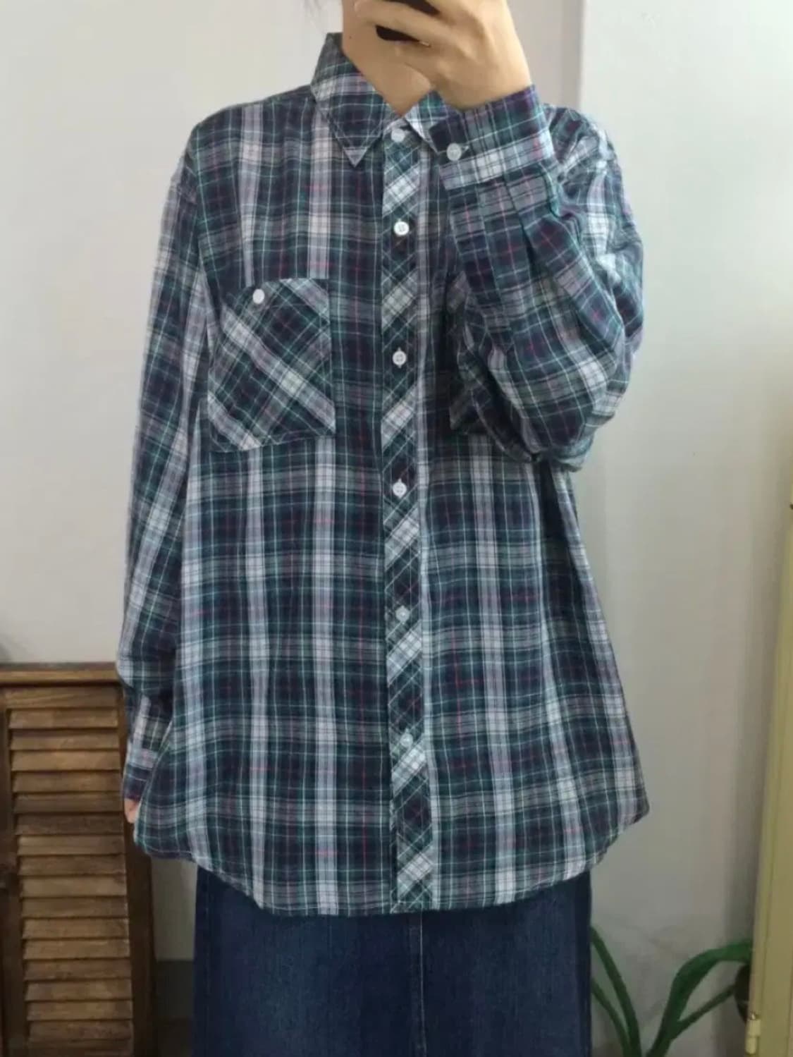 vintage check shirt 상품이미지5