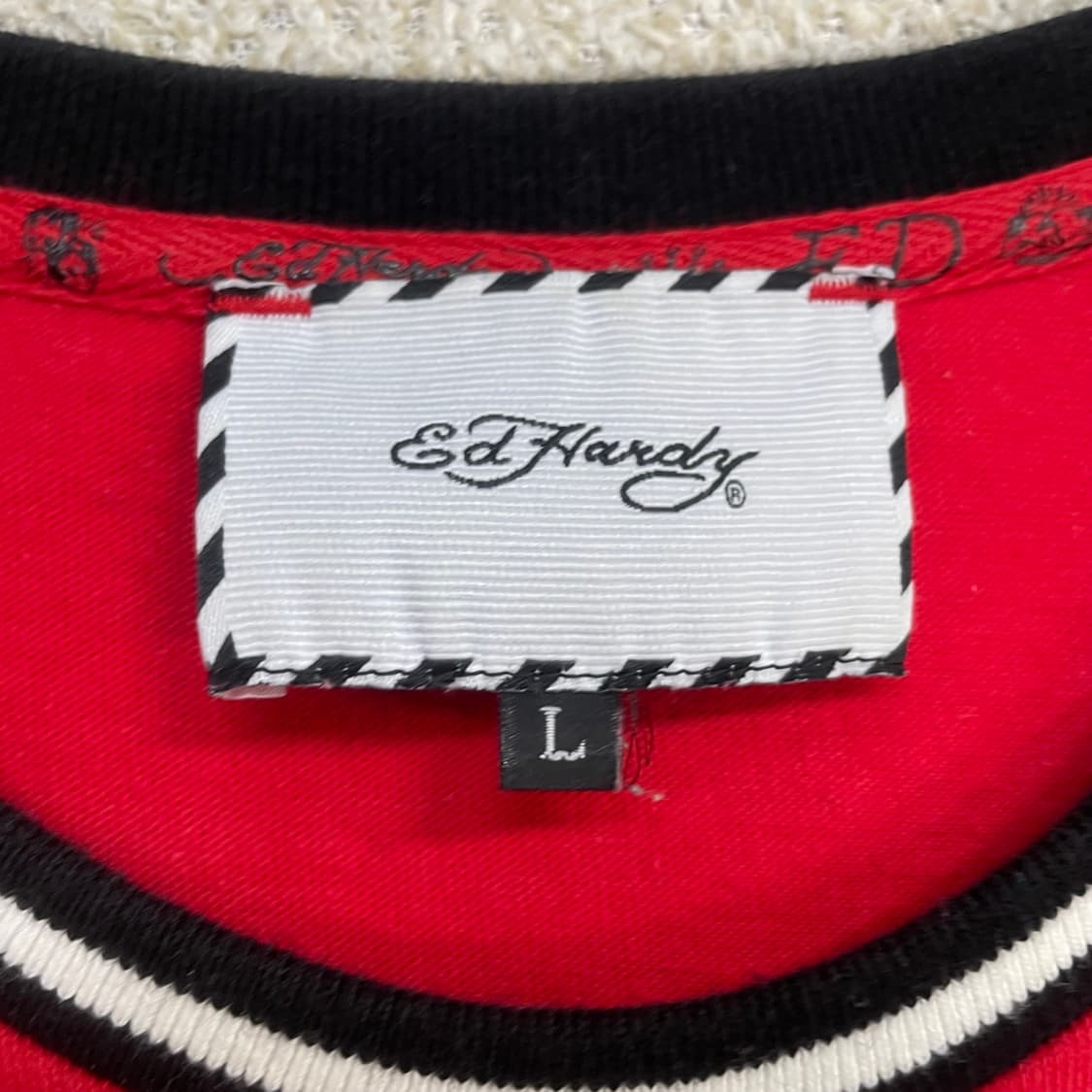 에드하디 타이거 큐빅 반팔티 레드 상품이미지4