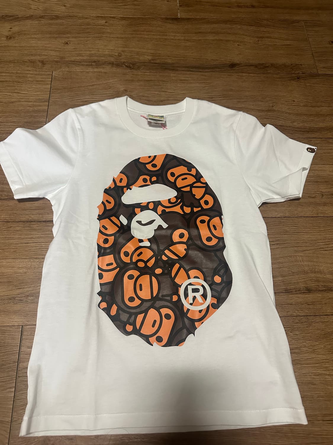 베이프 올 베이비 마일로 빅 에이프 헤드 티셔츠 화이트 2xs 상품이미지1