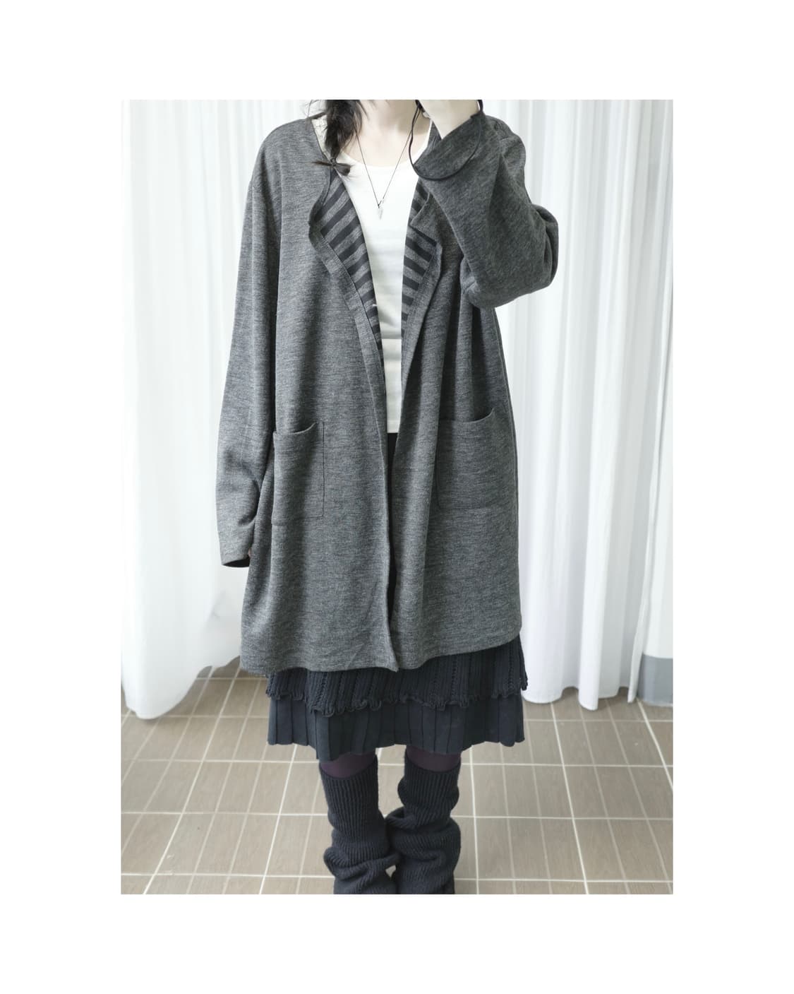 Cafii stripe cardigan  상품이미지2