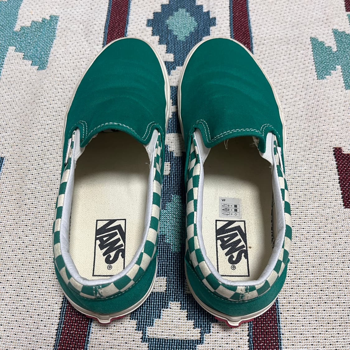 [265] Vans 반스 TM 사이드월 체커보드 슬립온 그린 상품이미지3