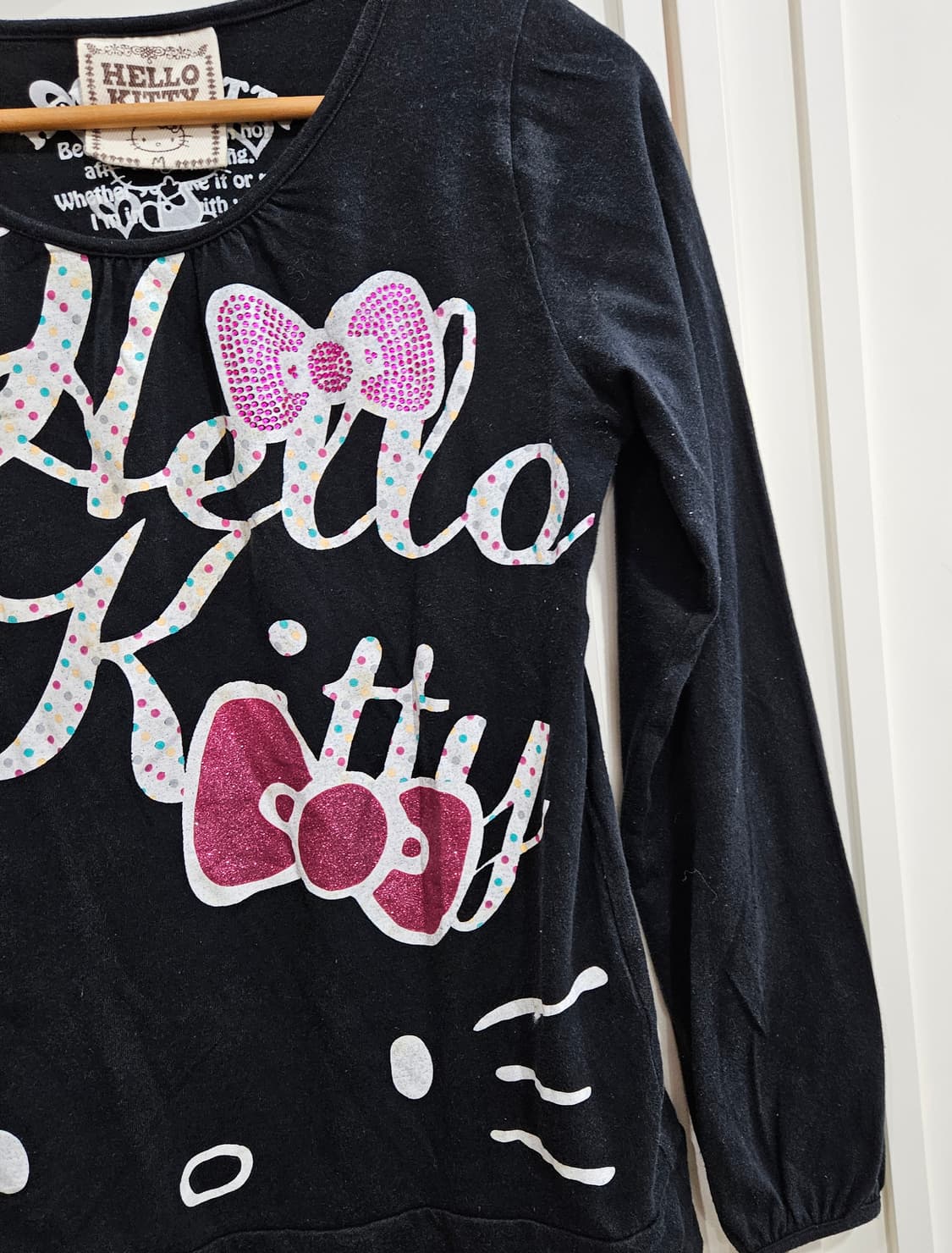 헬로키티 블랙 긴팔 티셔츠 상품이미지3