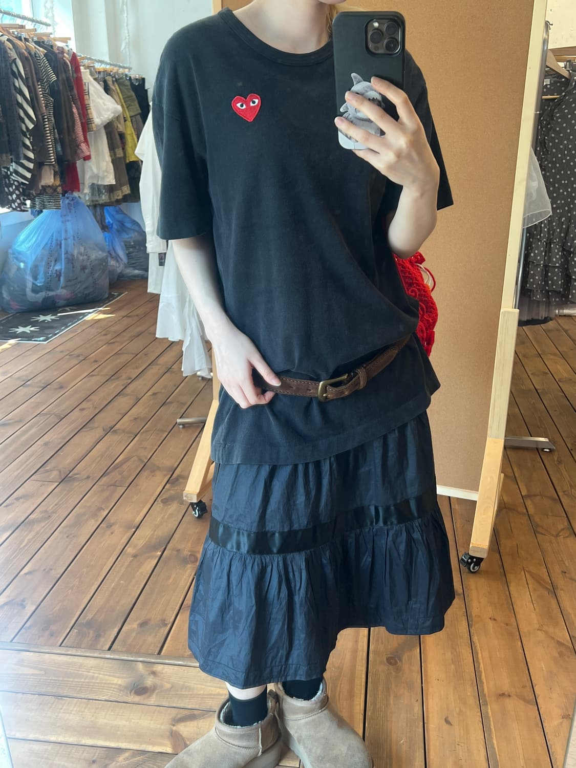 꼼데가르송 블랙 베이직 반팔 상품이미지1