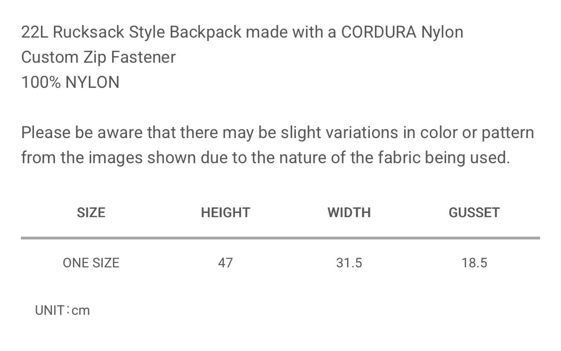 [새상품] VISVIM 25FW CORDURA RUCKSACK 22L백팩 상품이미지6