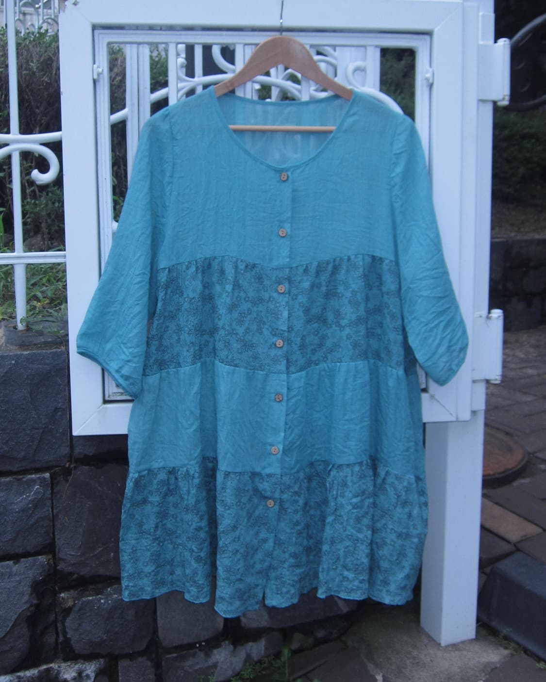 vintage blue flower ops 상품이미지1
