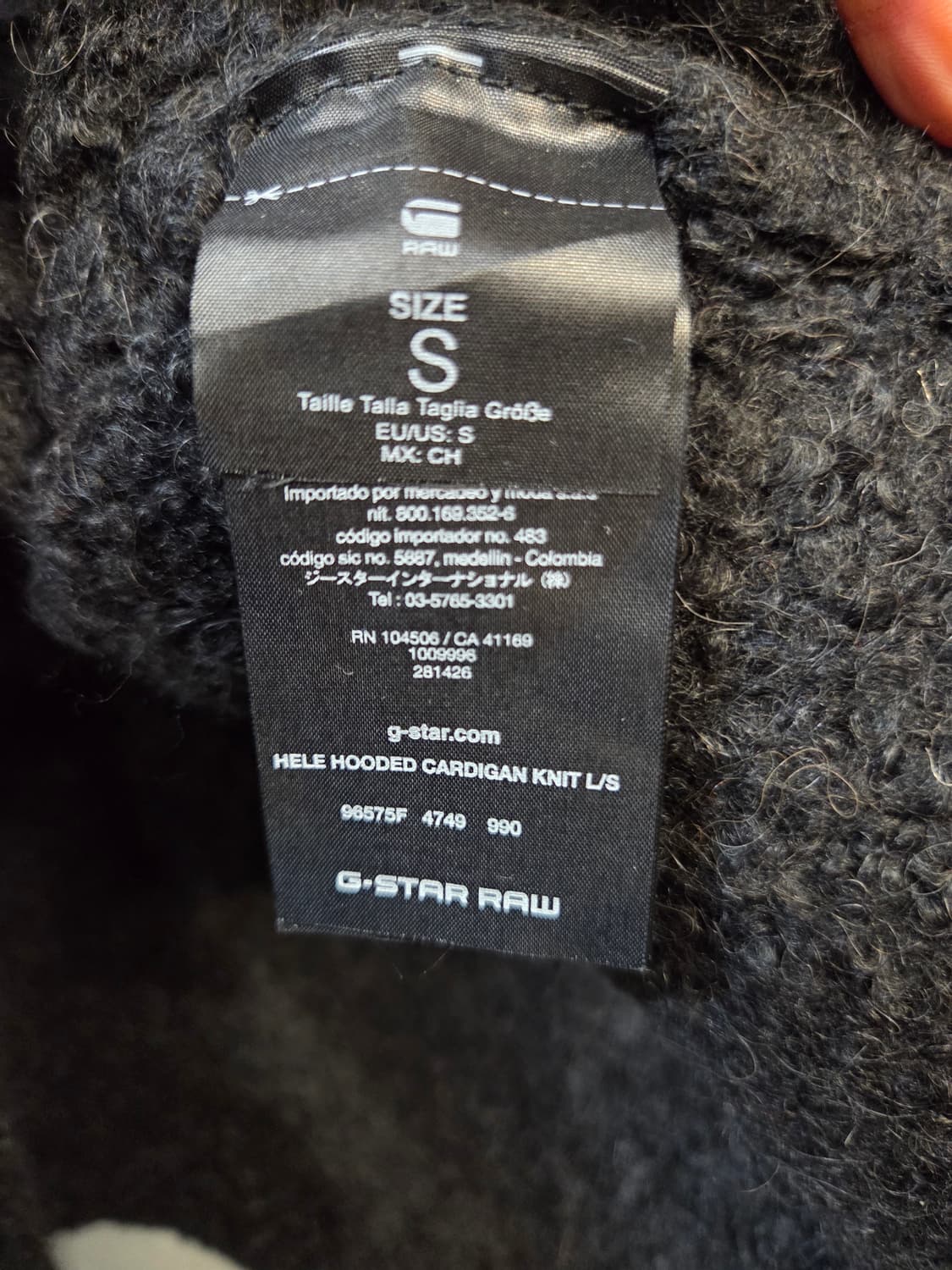 G-STAR후드 뽀글이 털 집업 블랙(S) 상품이미지7