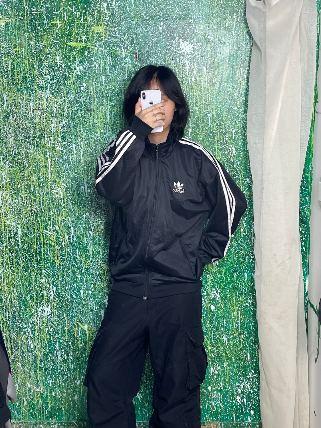 90s 아디다스 파이어버드 블랙 오버핏 져지 100  상품이미지1