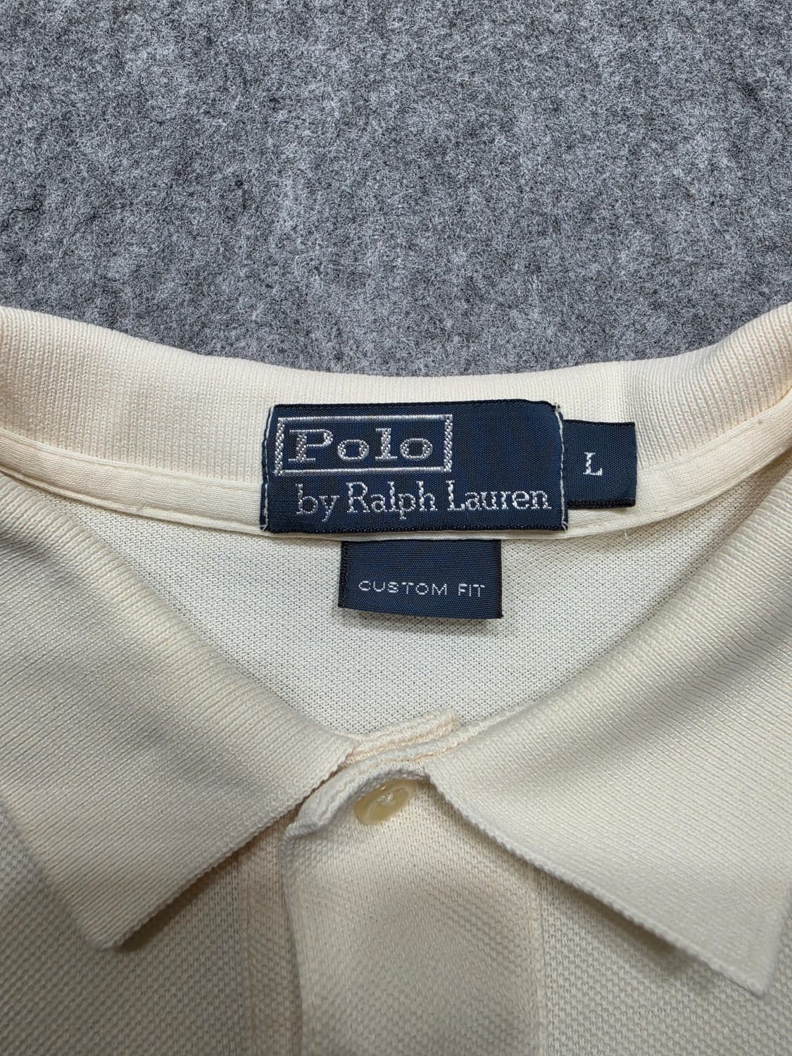 폴로 랄프로렌 멀티 빅포니 자수 커스팀핏 PK 카라 반팔티 L 상품이미지5