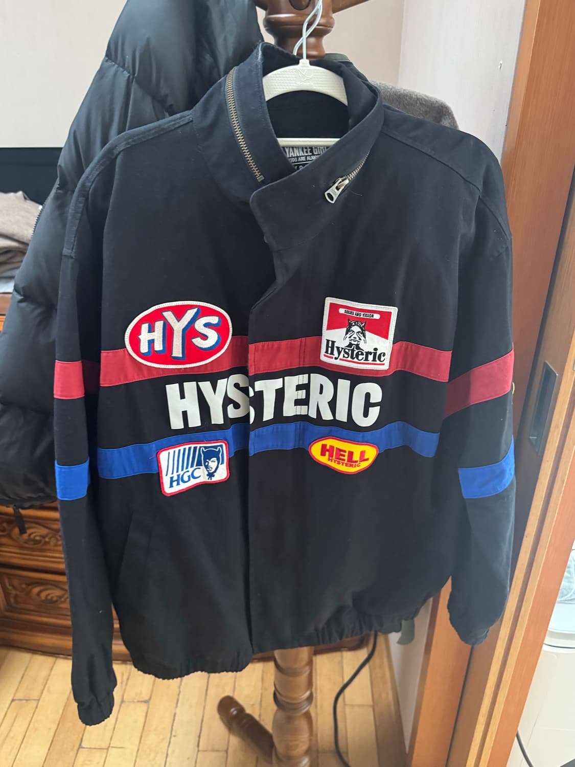 히스테릭 글래머 레이싱 자켓 블랙 상품이미지2