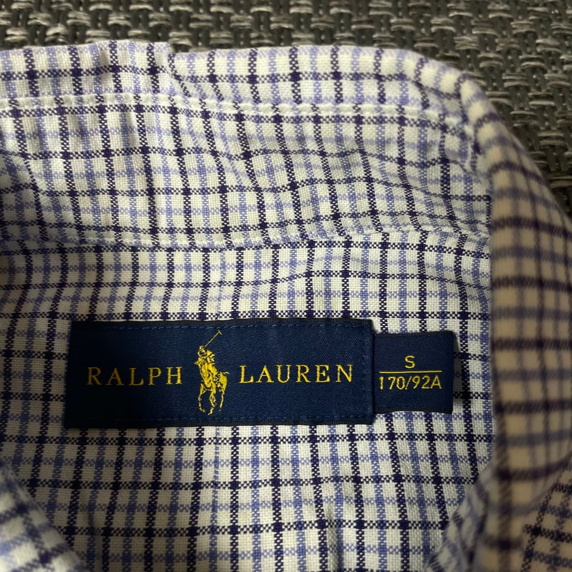 폴로 랄프로렌 블루 체크 긴팔 셔츠 S 상품이미지4