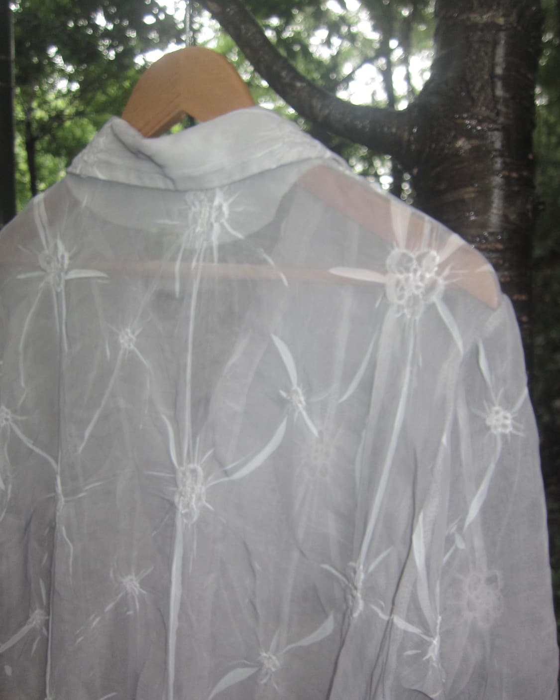 vintage flower see-through shirt 상품이미지3