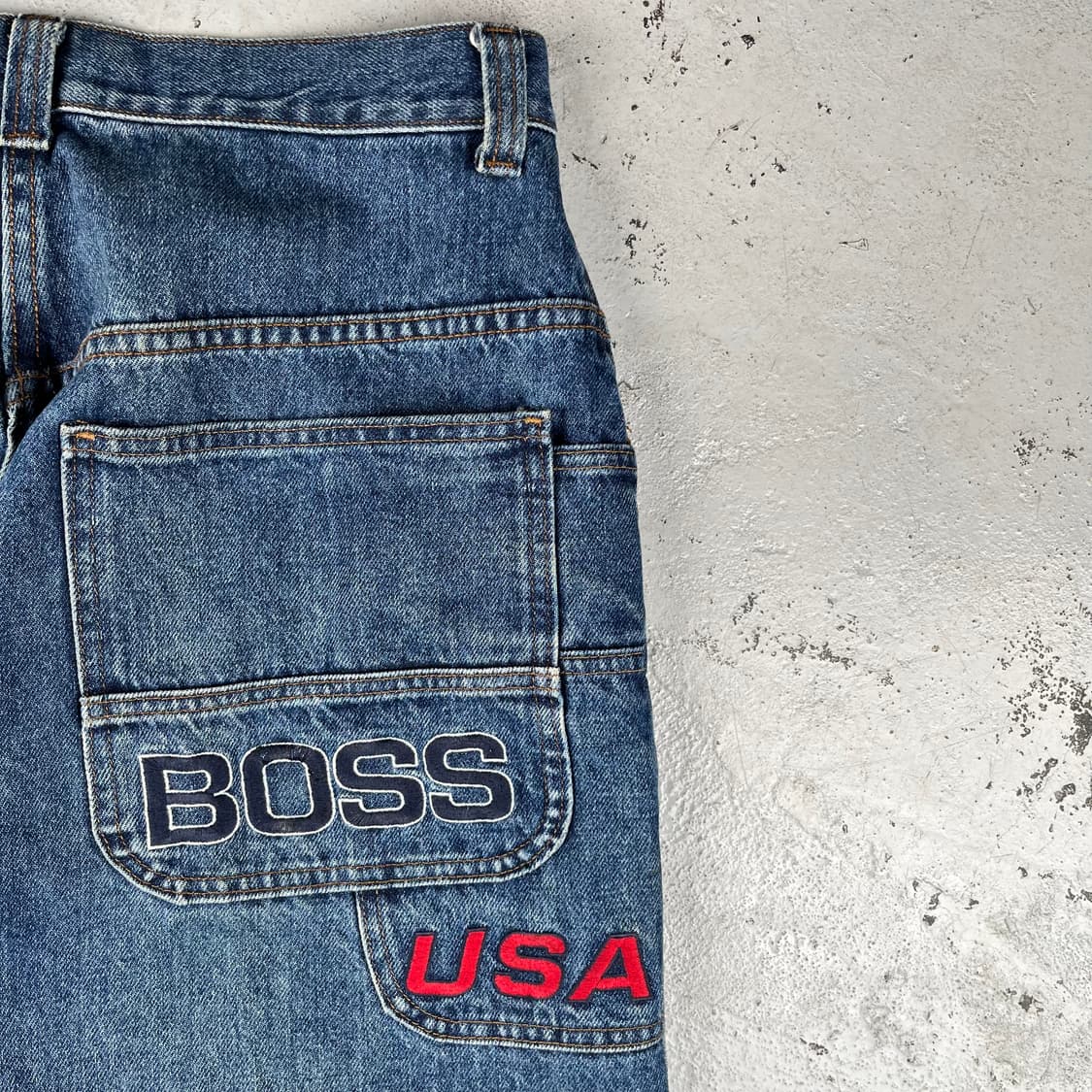빈티지 Boss Jeans 자수 로고 데님 팬츠 상품이미지8
