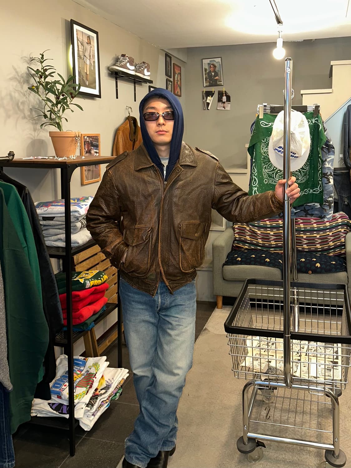 80’s Japanese cow-leather A-2 jacket 상품이미지2