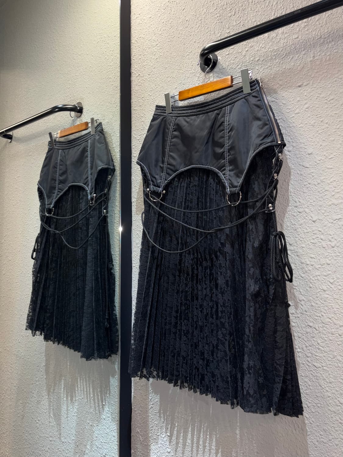 앤더슨벨 레이스 콤비네이션 플리츠 스커트 상품이미지5