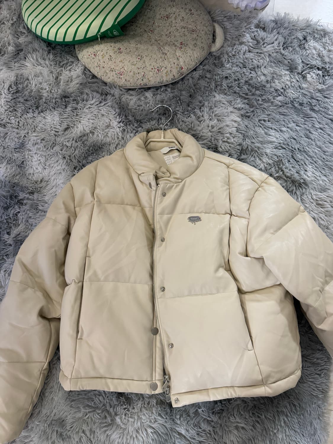 팔렛 Fallett 아이보리 xs 90 레더 패딩 상품이미지1