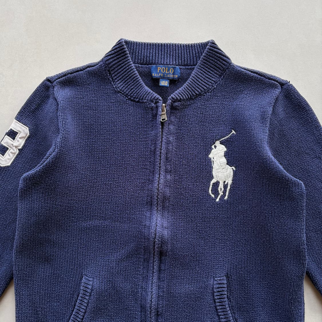 [S]폴로 랄프로렌 빅포니 코튼 니트 집업 상품이미지4