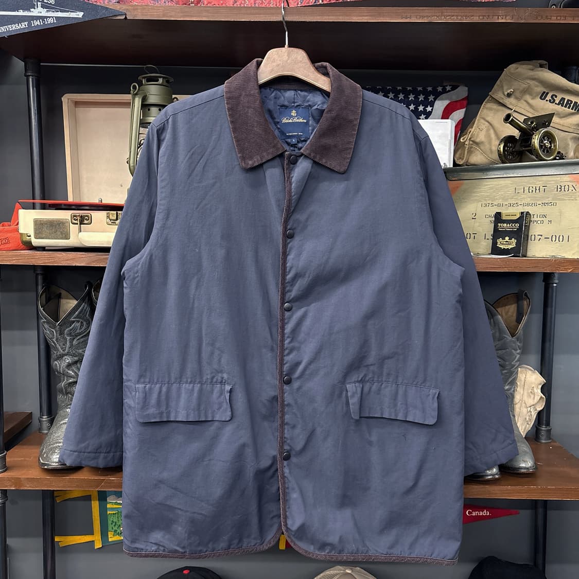 90s 브룩스 브라더스 코듀로이 카라 헌팅 필드자켓 N619 상품이미지1