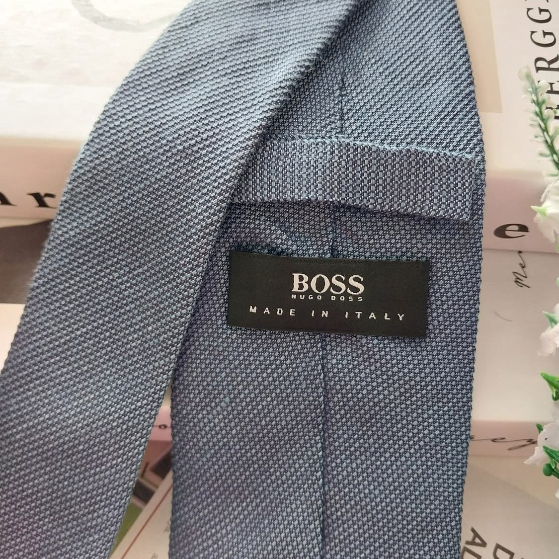 휴고보스 실크 다크블루 슬림 넥타이 7.5cm A~B등급 K1331
 상품이미지6