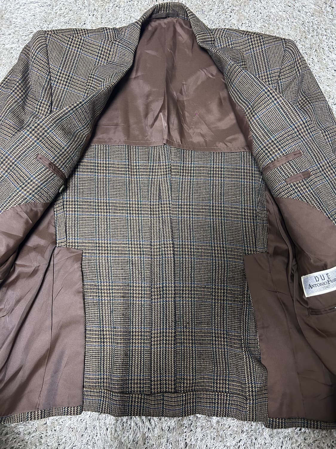 일본판 안토니오푸스코 울 체크블레이저 사이즈 105 상품이미지3