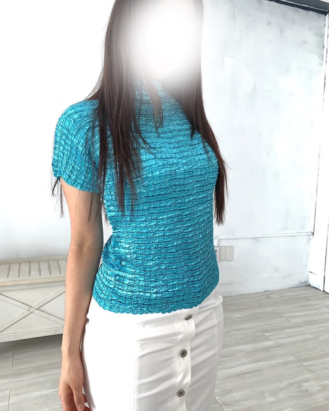 Emerald Pleated Top 상품이미지2