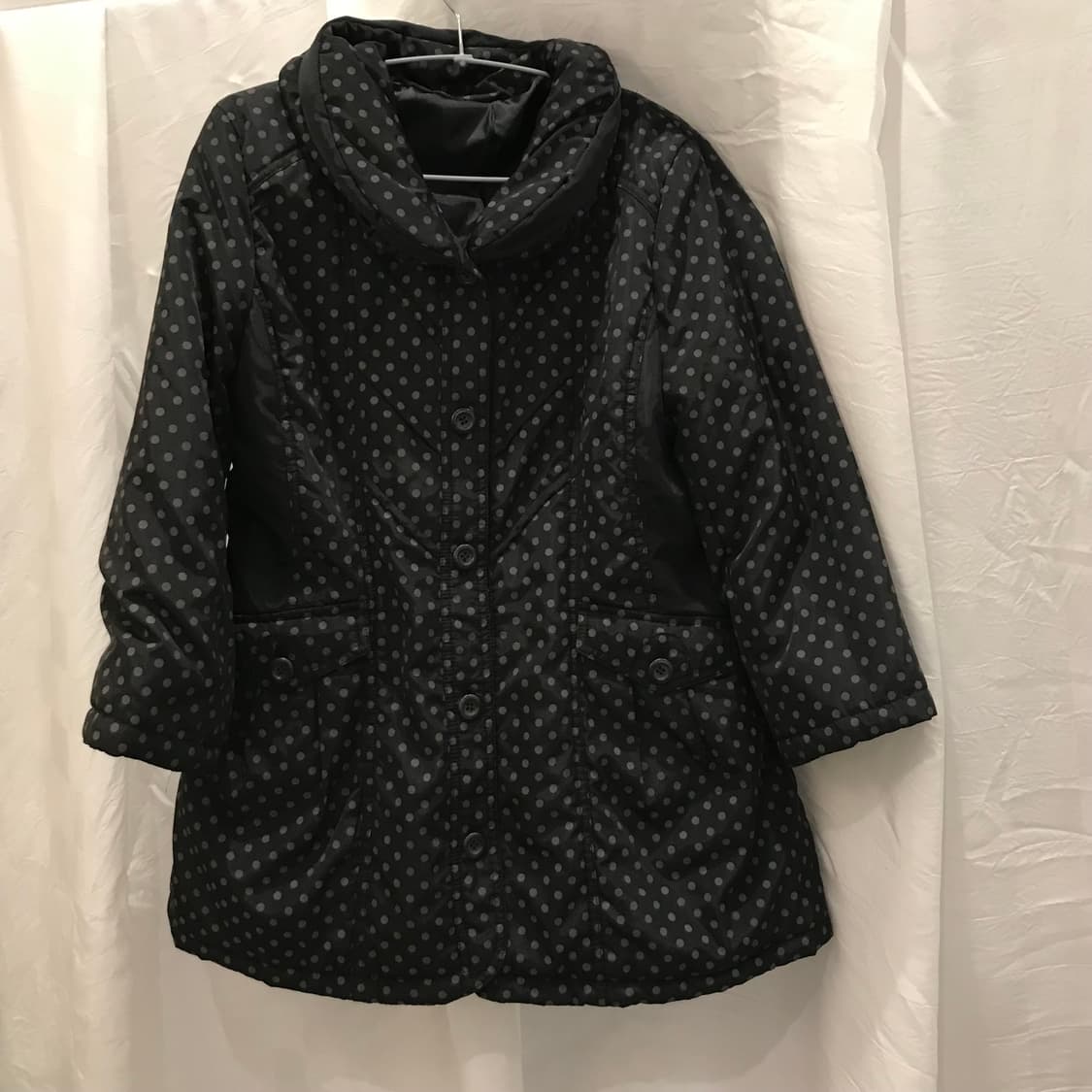 JPN Vintage 모리걸 라떼갸루 하구미 도트 패딩 상품이미지3