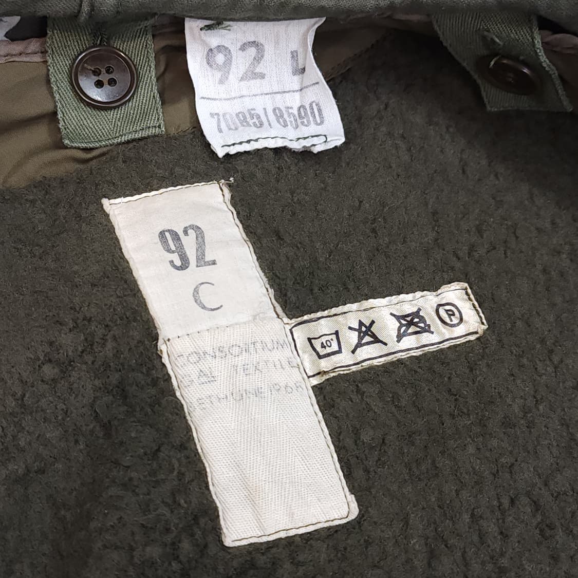 빈티지 프랑스군 m64 밀리터리 모즈파카 올리브 그린 92L 상품이미지10