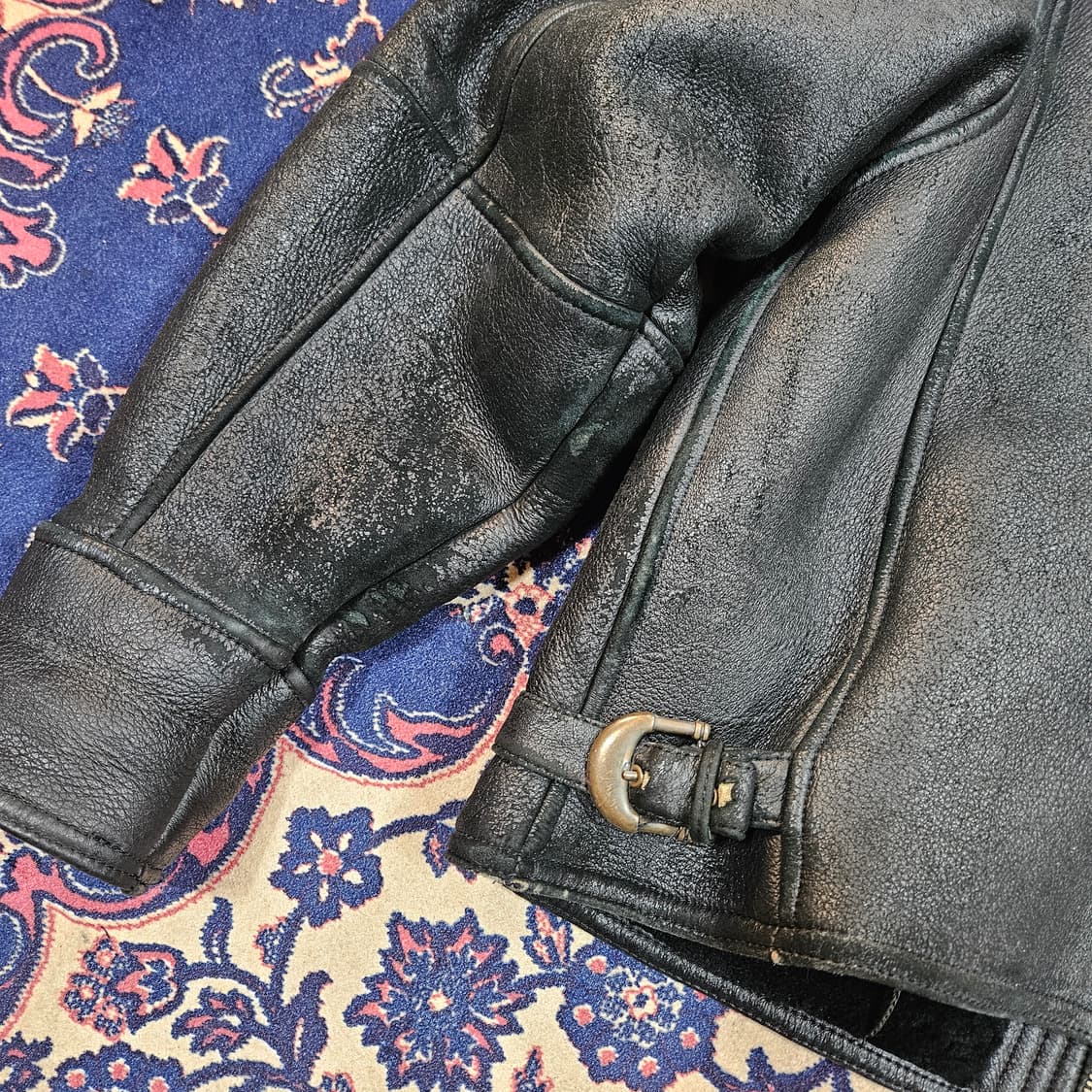 베르사체 90's 빈티지 워시드 가죽 양털 무스탕  상품이미지8