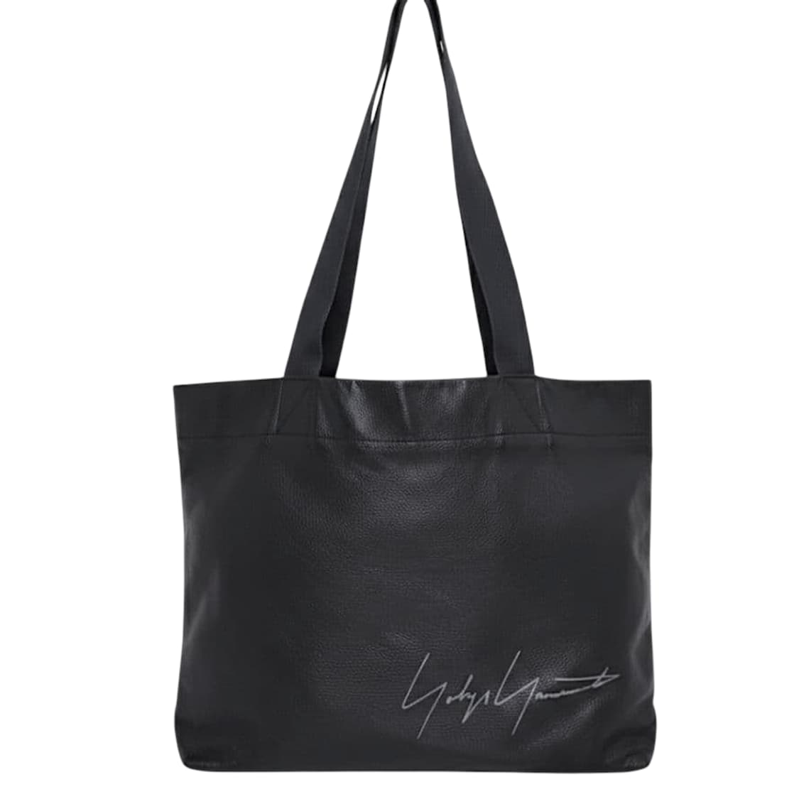 요지 야마모토 레터링 레더 토트백 상품이미지1