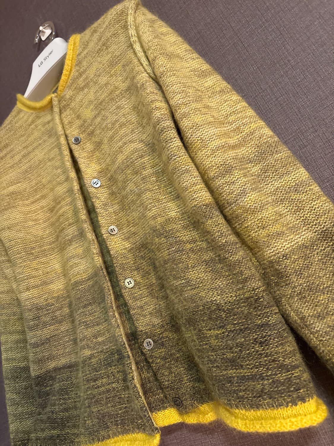 노란색 그라데이션 가디건 Japan 상품이미지4