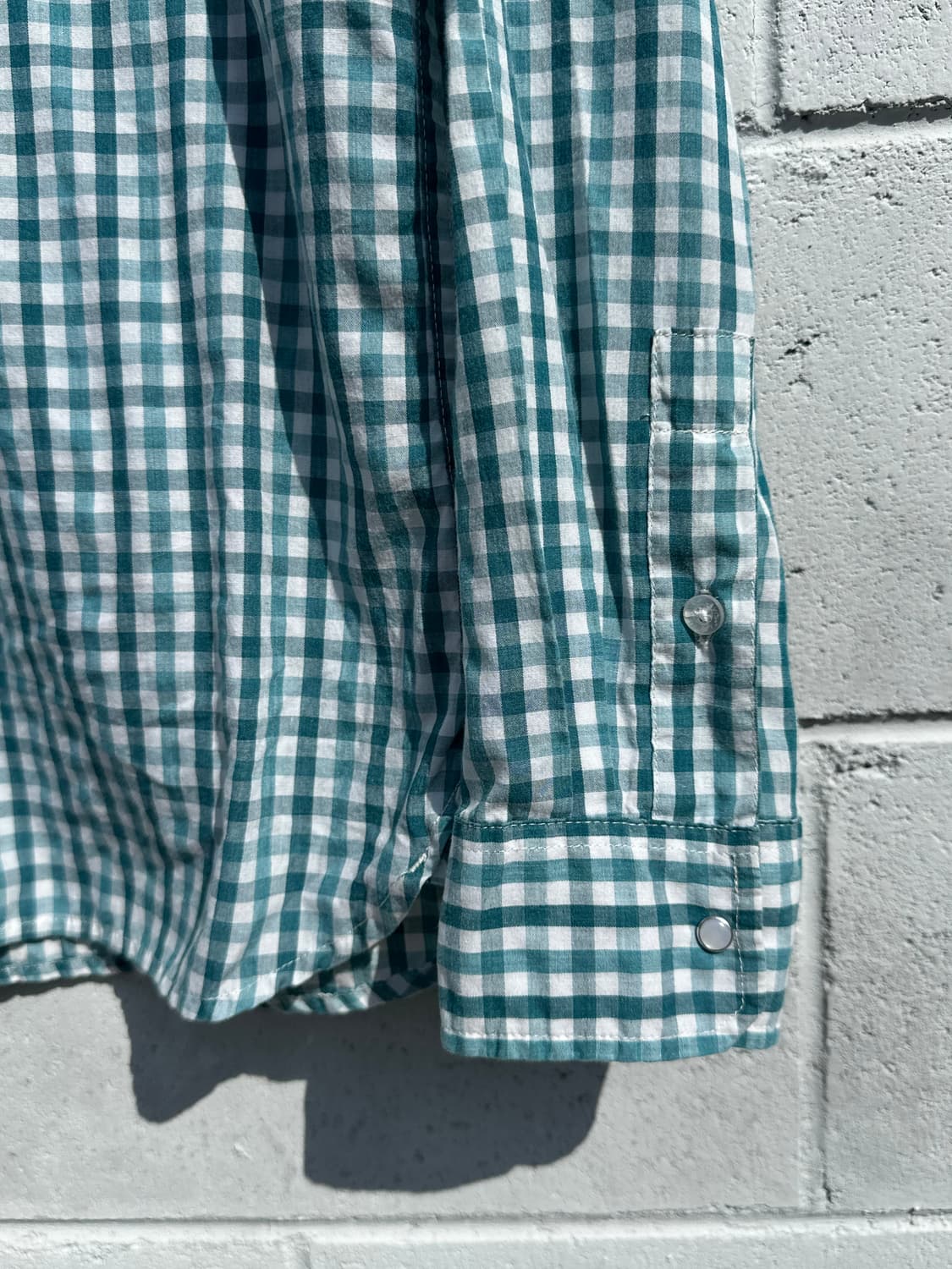 리바이스 블루그린 깅엄 체크 웨스턴 셔츠 상품이미지5