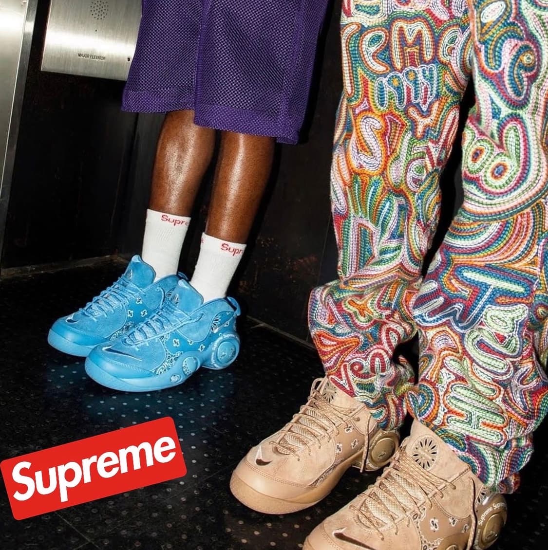 새상품 슈프림 나이키 에어줌 플라이트 95 페이즐반다나 상품이미지2