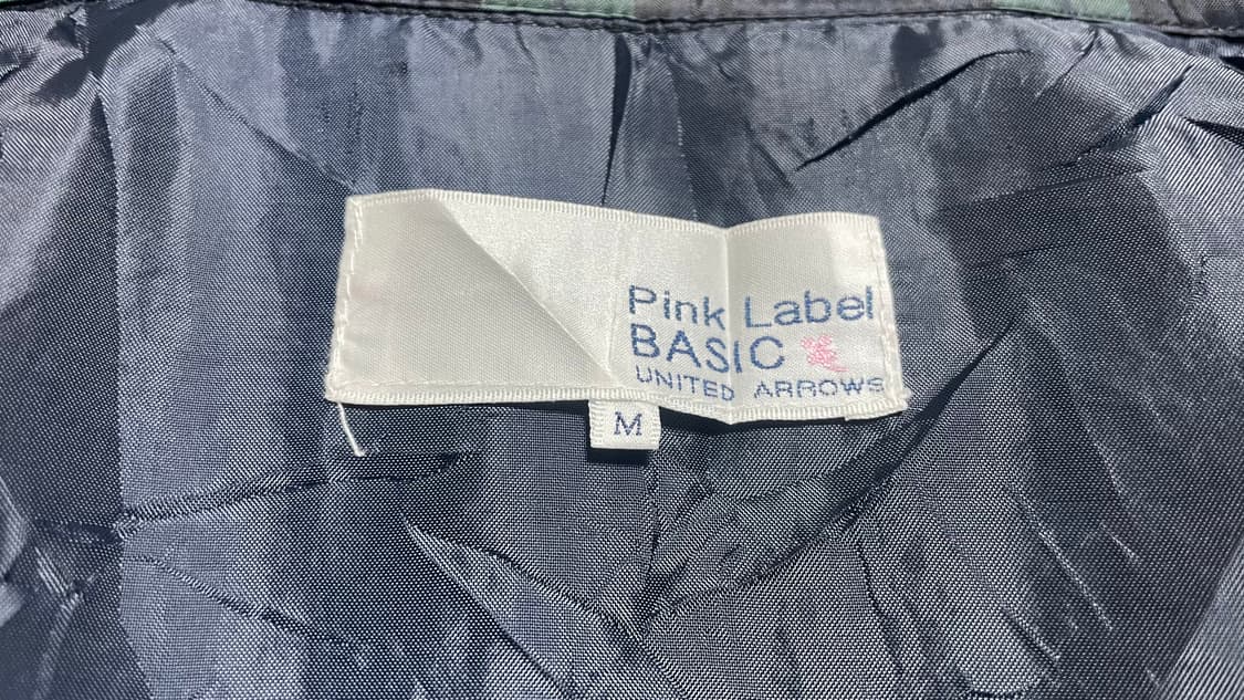 JPN UNITED ARROWS 핑크라벨 체크 바람막이 M 상품이미지5
