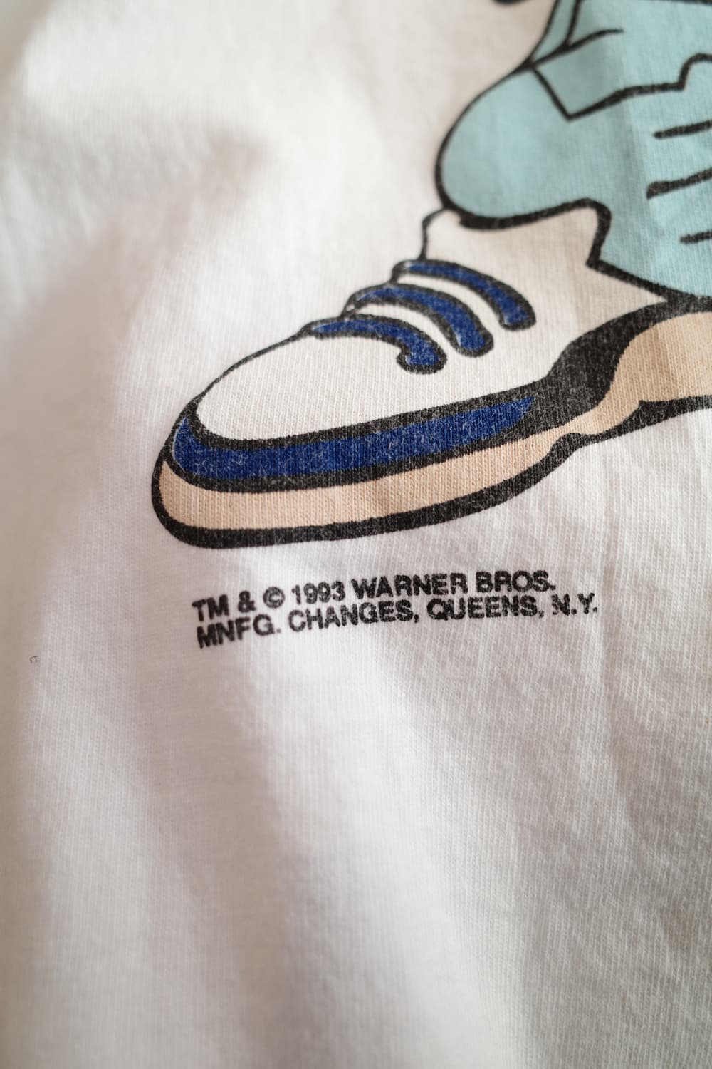 90s USA WARNER BROS X Yankees 빈티지 티셔츠 상품이미지4