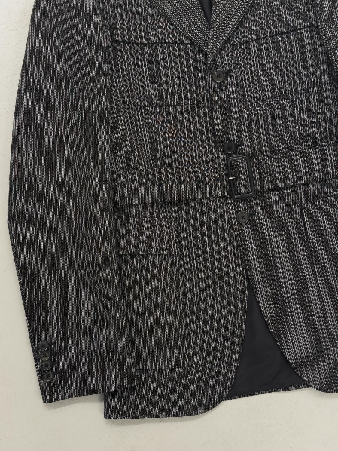 프라다 스트라이프 벨트 자켓 상품이미지3