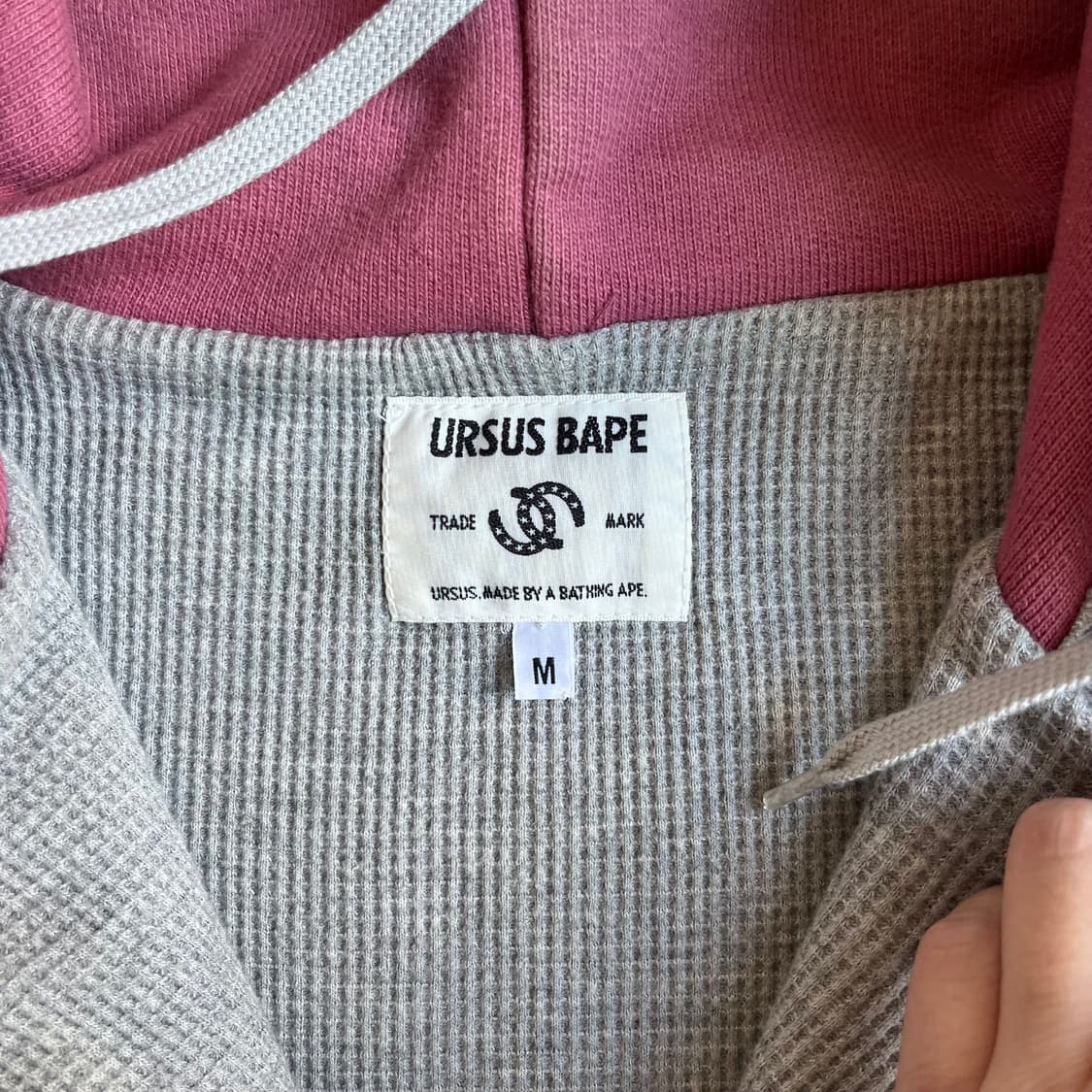 어서스 베이프 배색 쿼터집 와플 안감 후디 상품이미지7