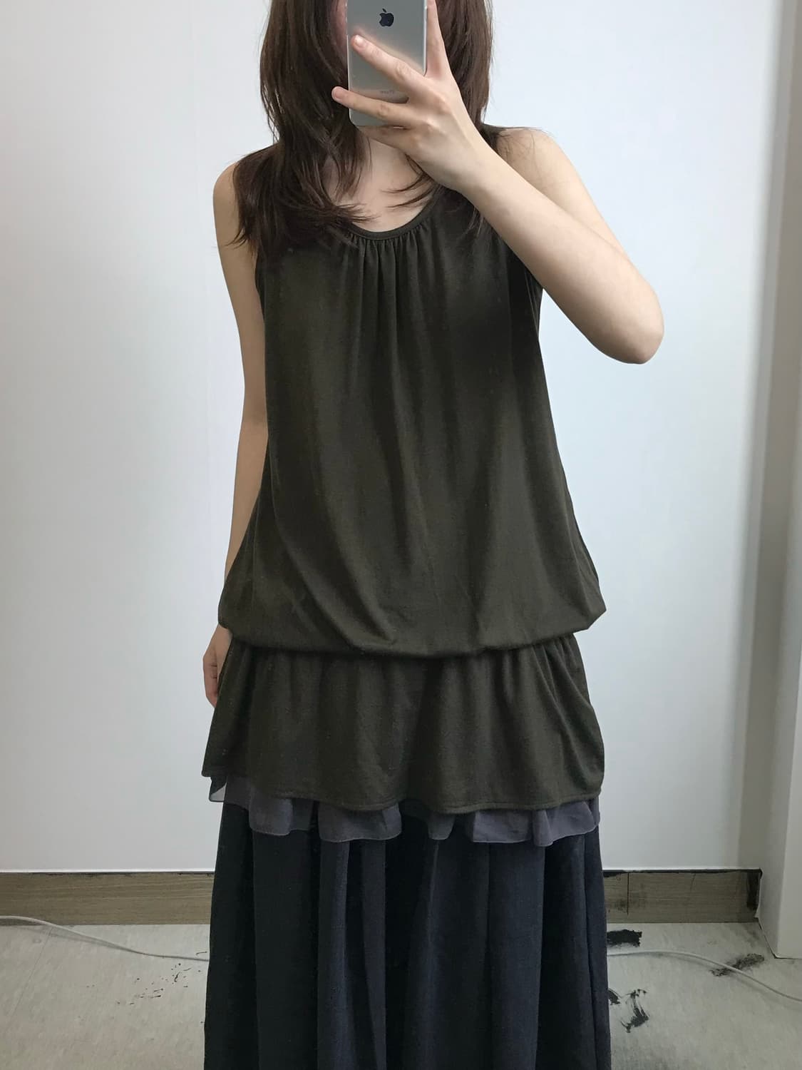 빈티지 코튼 레이어드 원피스 상품이미지1