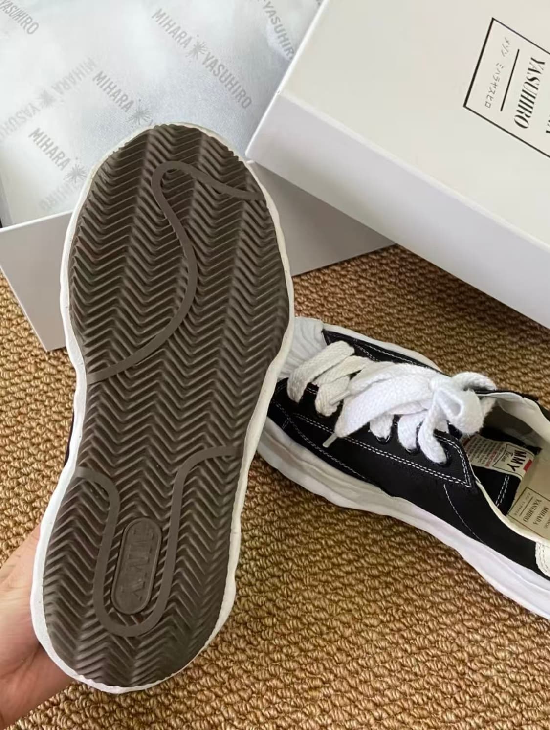 메종 미하라 야스히로 블레이키 OG 솔 캔버스 로우탑 275mm 상품이미지4