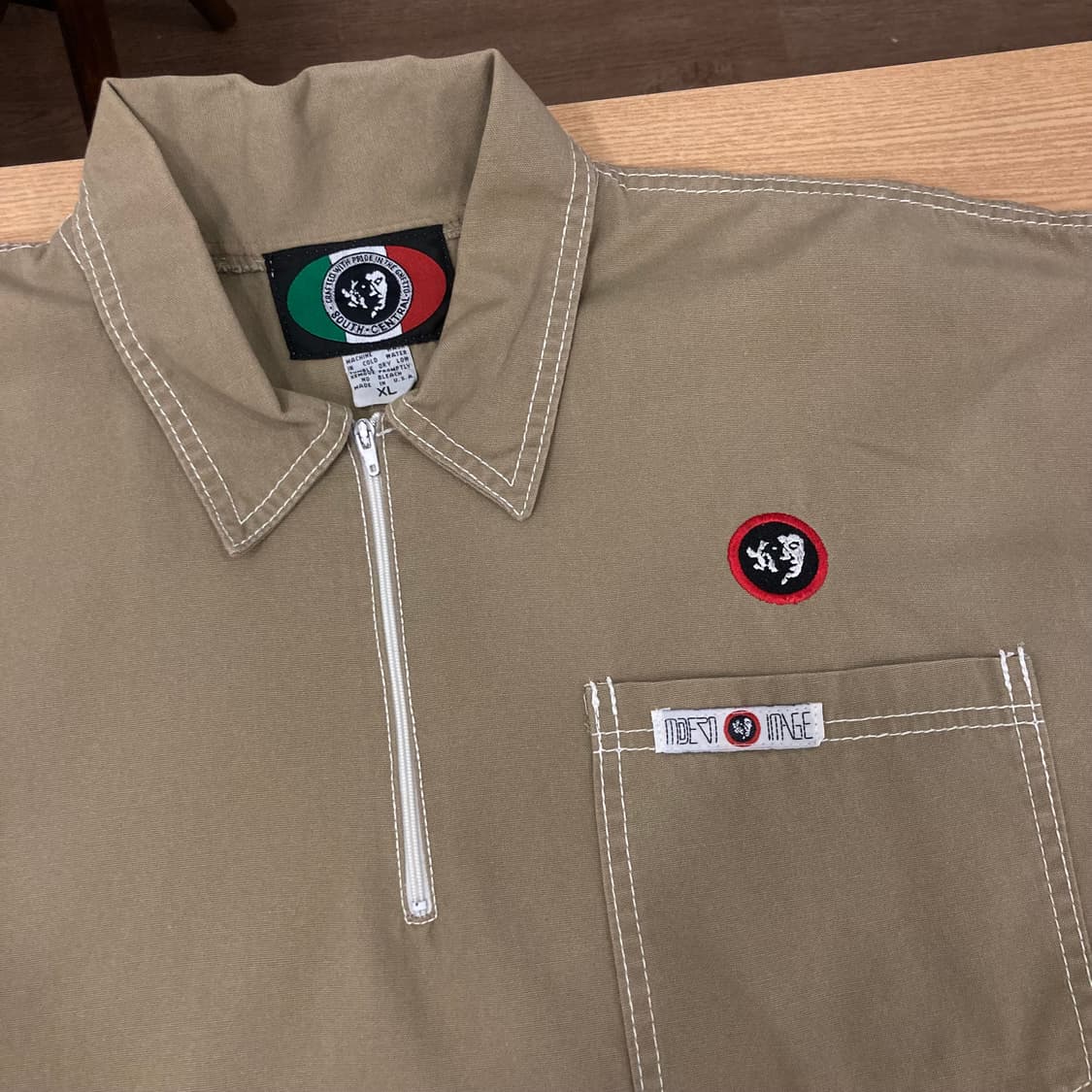 미국 빈티지 USA 하프 집업 셔츠 반팔 집업 상품이미지5