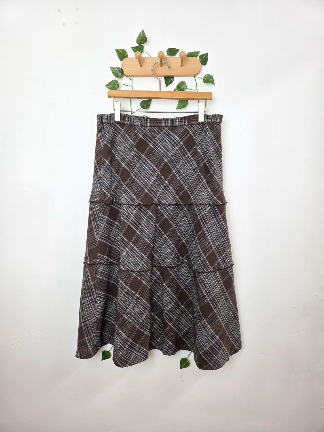 민트초코 캉캉 울 스커트 상품이미지5