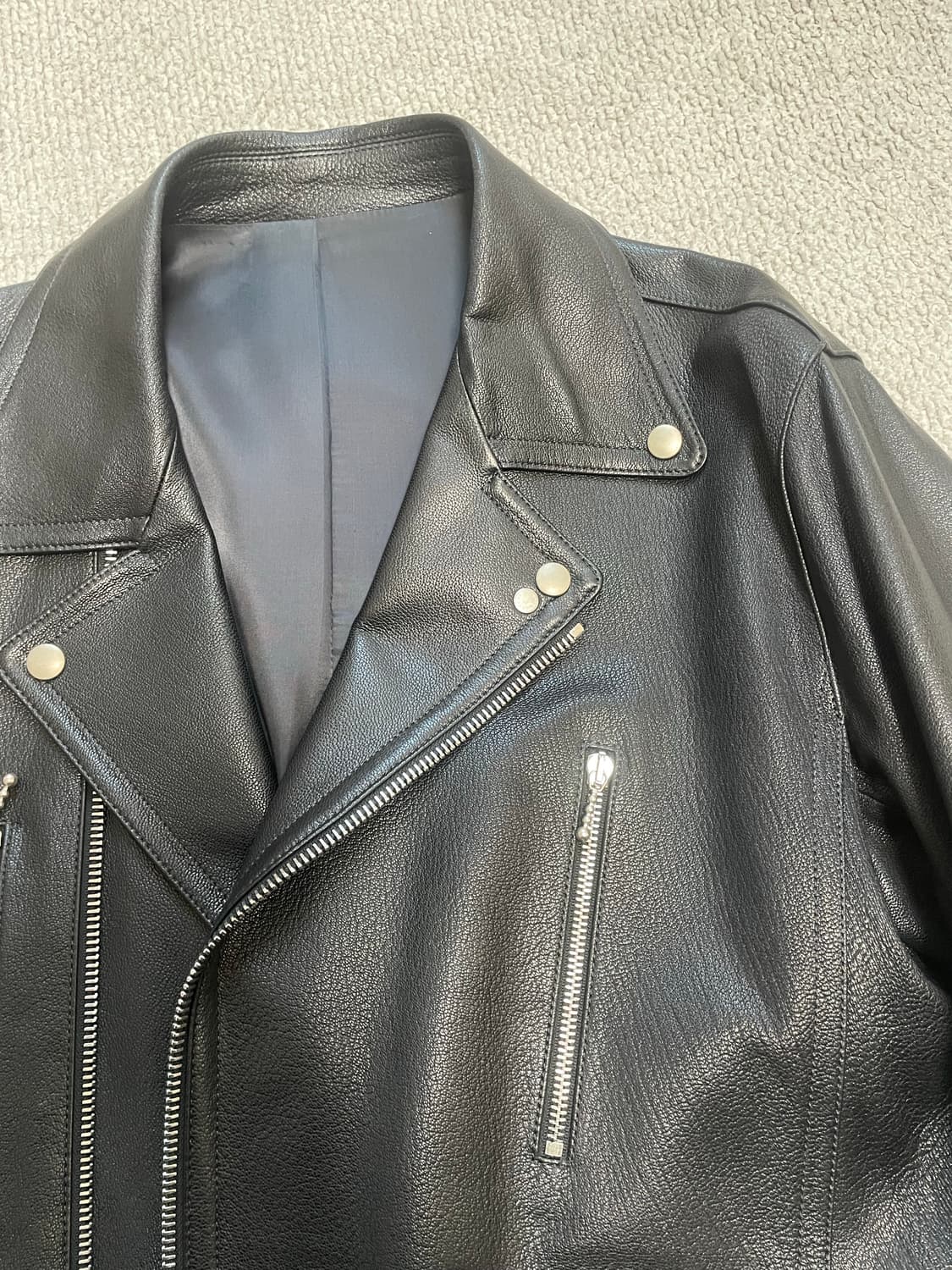 타임옴므 / 라이더 램스킨 레더 자켓/ 105/ 블랙 상품이미지2